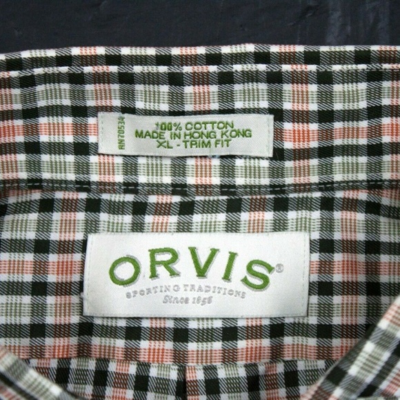 Orvis Trim Fit Mens Long Sleeve Button Down Shirt - Picture 2 of 7